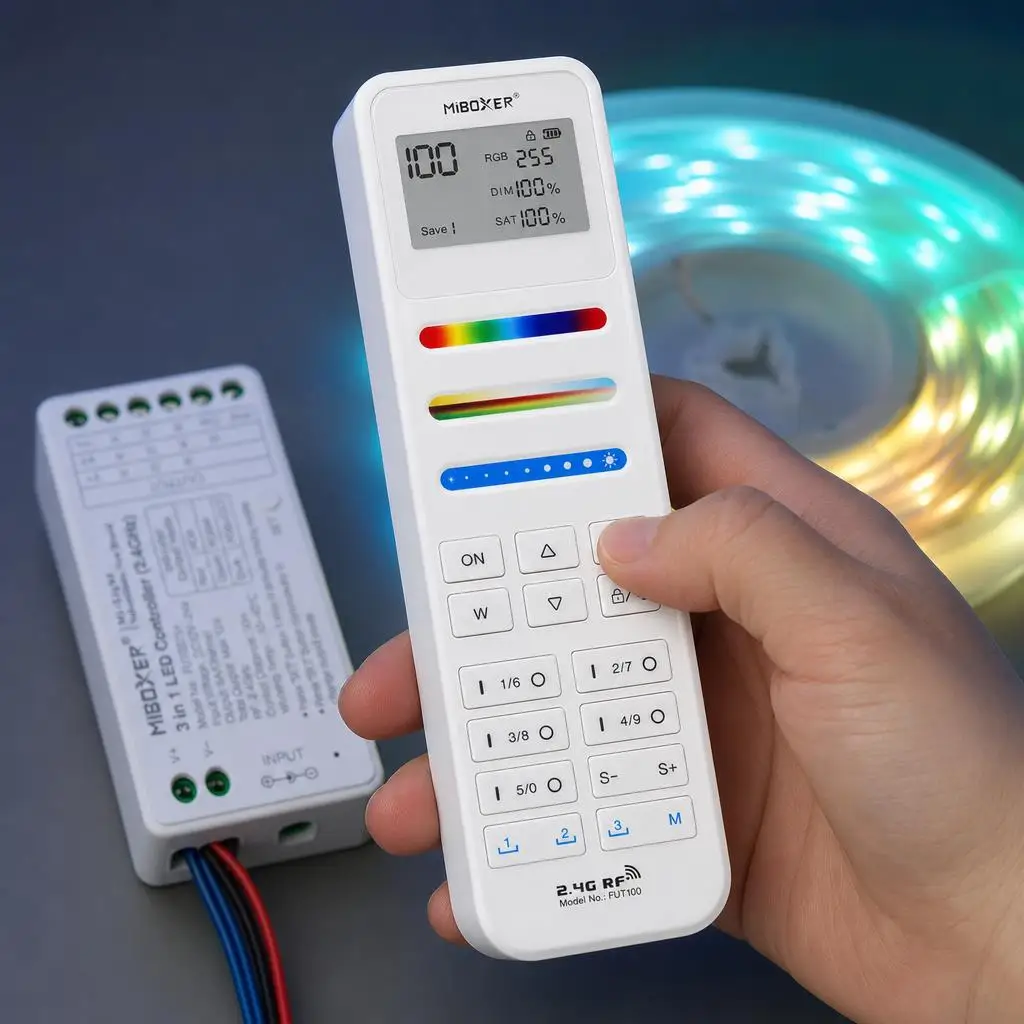 MiBoxer DC12-24V FUT037S+ FUT088 FUT089S FUT095 FUT100 Smart PWM 3In1 2.4GHzRF RGB RGBW RGB+CCT COB Led Strip  Dimmer Contrller
