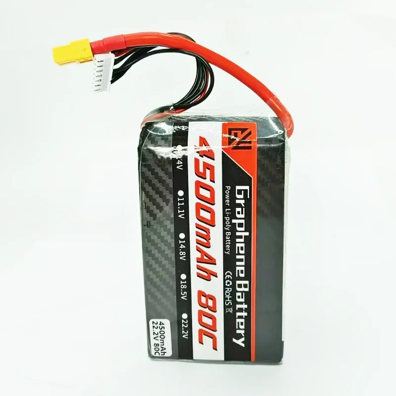 22.2V  6S Lithium Battery 4500mAh 80C Suitable for Remote Control Cars Airplanes Ship Models Off-road Vehicles and Racing Models