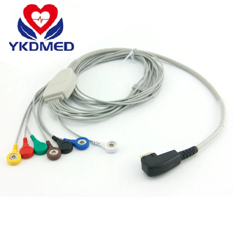 Hot Sale DMS 300-3,300-3A,300-4A,300-4MGY-H3,H3M 7lead ECG Holter Cable Snap IEC