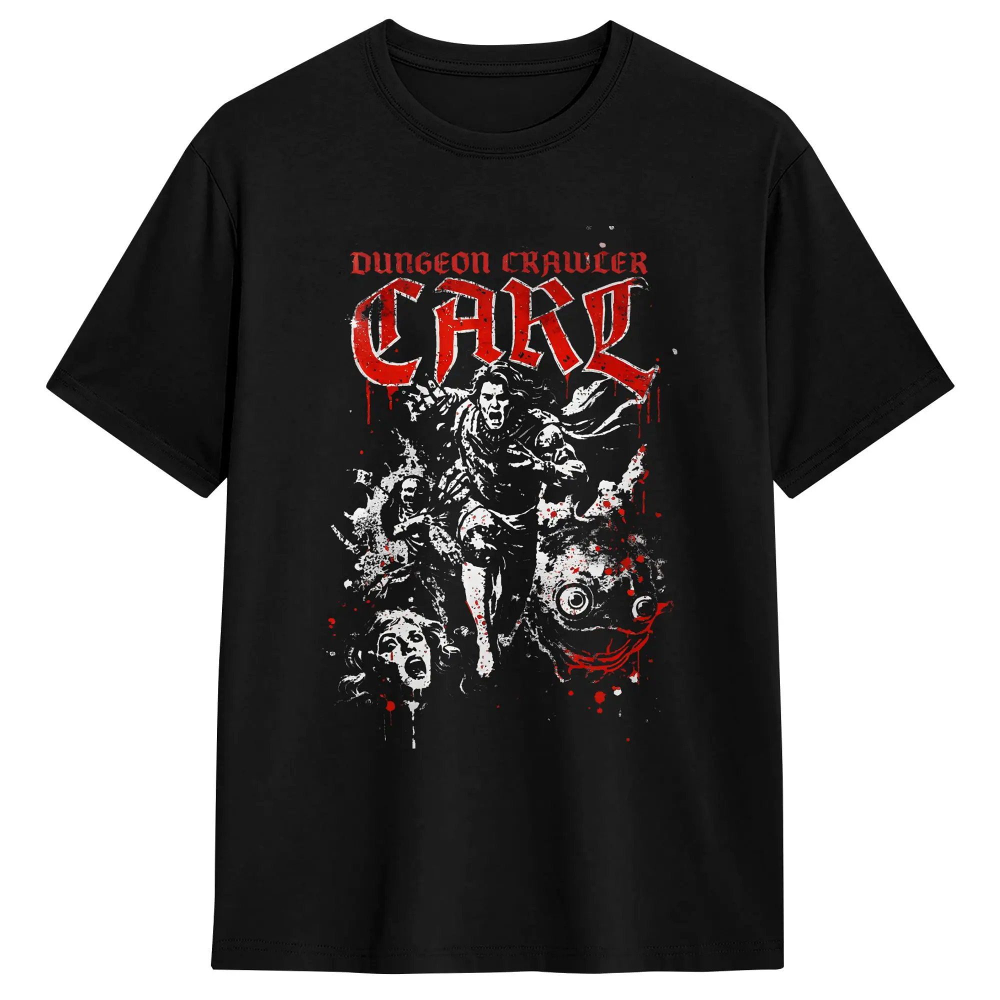 Dungeon Crawler Carl 100% Cotton T Shirt For Couple Summer  Awesome T-Shirts O Neck Harajuku Tees Oversized Design Tops