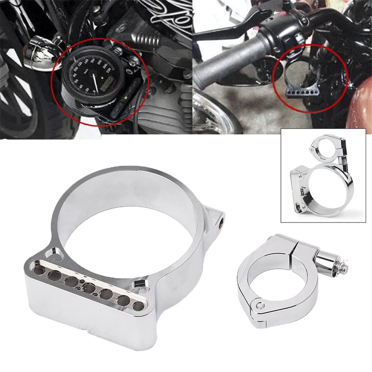 

Chrome 39mm Side Speedo Relocator Bracket for Harley Sportster XL883