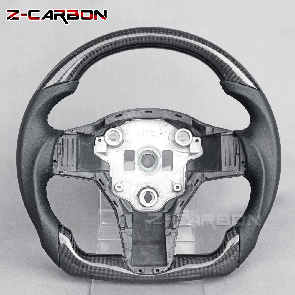 

Car Carbon Fiber Steering Wheel For Tesla Model 3 2016 2017 2018 2019 2020 2021 Carbon Fiber Racing Steering