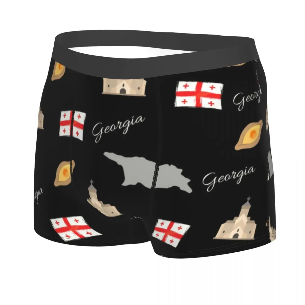 Georgia Flag Mao Underwear Male Sexy Print Customized Georgian Proud Patriotic Boxer Shorts Panties Briefs Soft Underpants