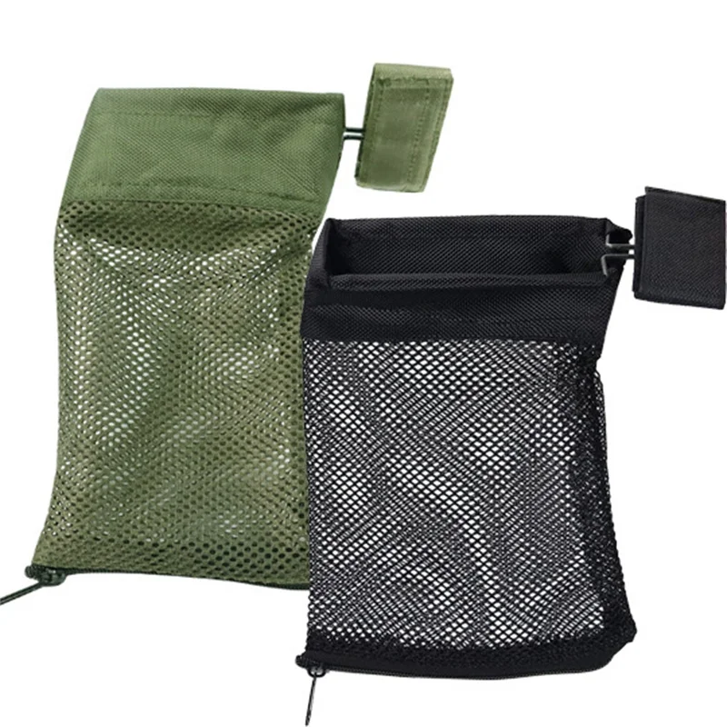 Ammo Brass Shell Catcher Mesh Trap Nylon Mesh Bag Capture Black Collection Bag Hunting Bullet Shell Bag Gear