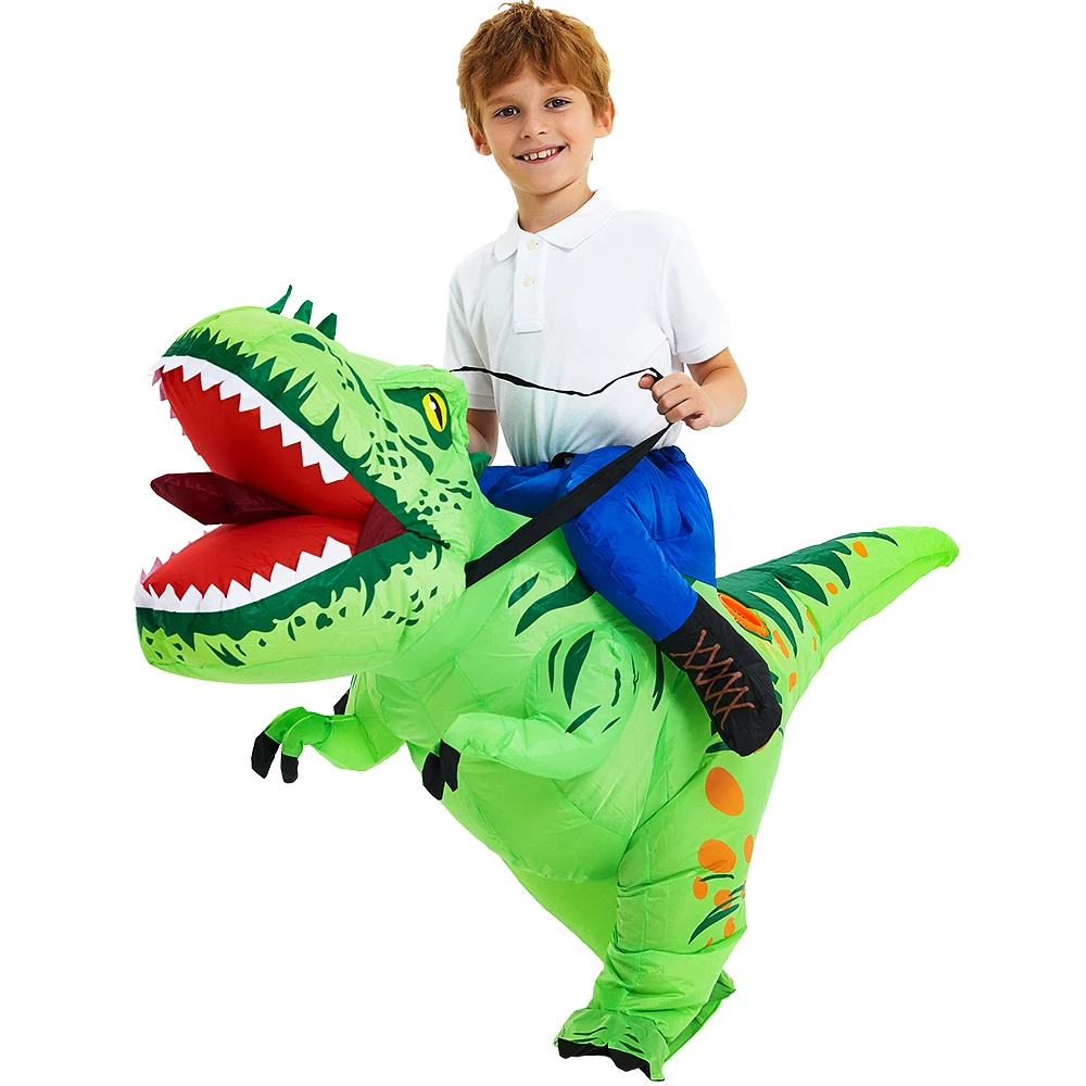 Kids Inflatable Dinosaur Costume Funny Children Dinosaurs Inflatable Suits for Halloween Carnival Anime Fancy Cosplay Costumes