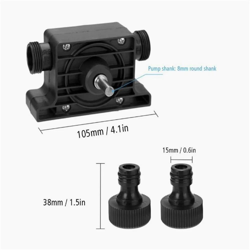 Bomba de taladro eléctrico de mano autocebante con abrazaderas de manguera, herramientas de transferencia de agua y fluido de aceite para el hogar