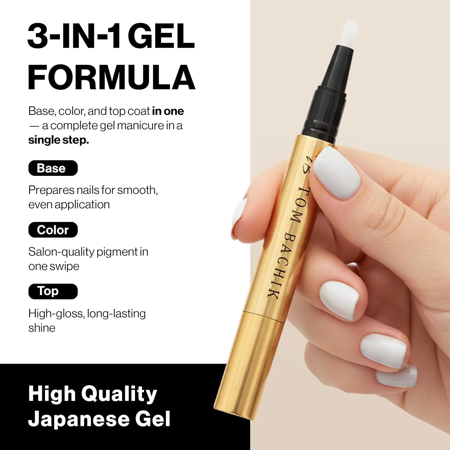 قلم أظافر جل Click Colors - قلم تلميع 3 في 1 طويل الأمد بالأشعة فوق البنفسجية/LED مع لمسة نهائية لامعة