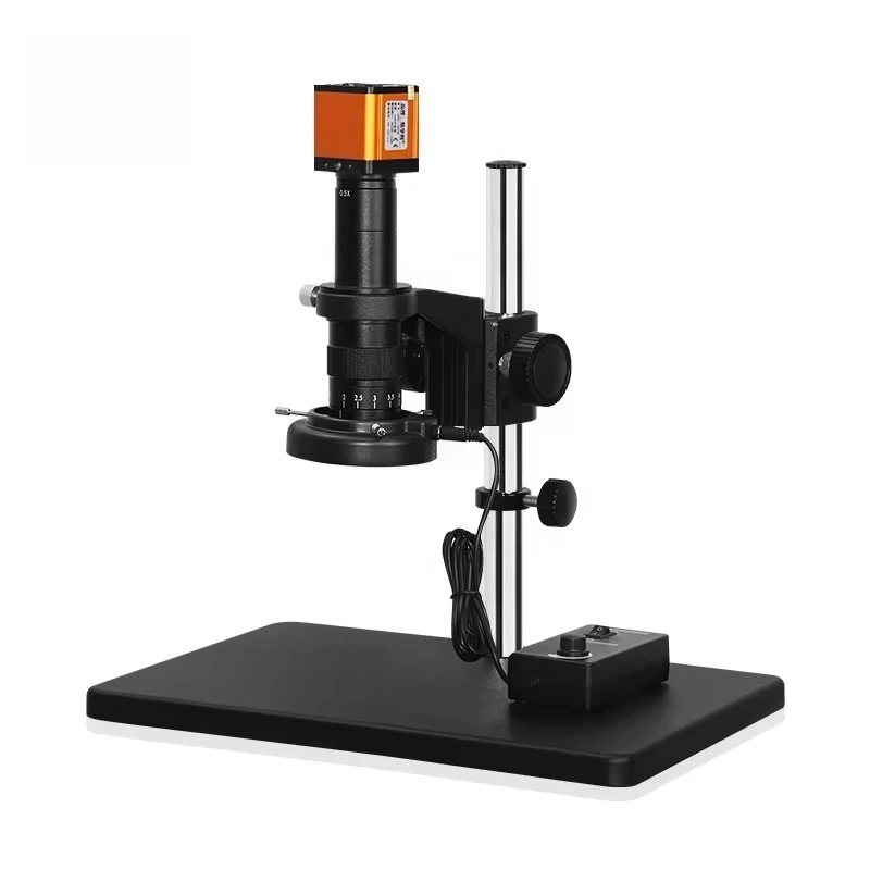 

Industry Vertical Microscope Camera Lens 0.7X-4.5X Zoom Adjustable C Mount CCD Video Microscope