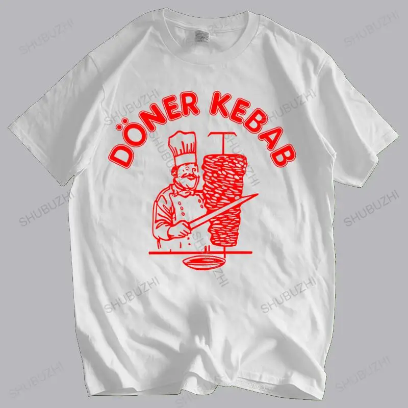 Heißer verkauf männer marke sommer baumwolle t-shirt Döner Kebab weiche atmungsaktive T-shirt Lose tops für ihn plus größe T-shirt