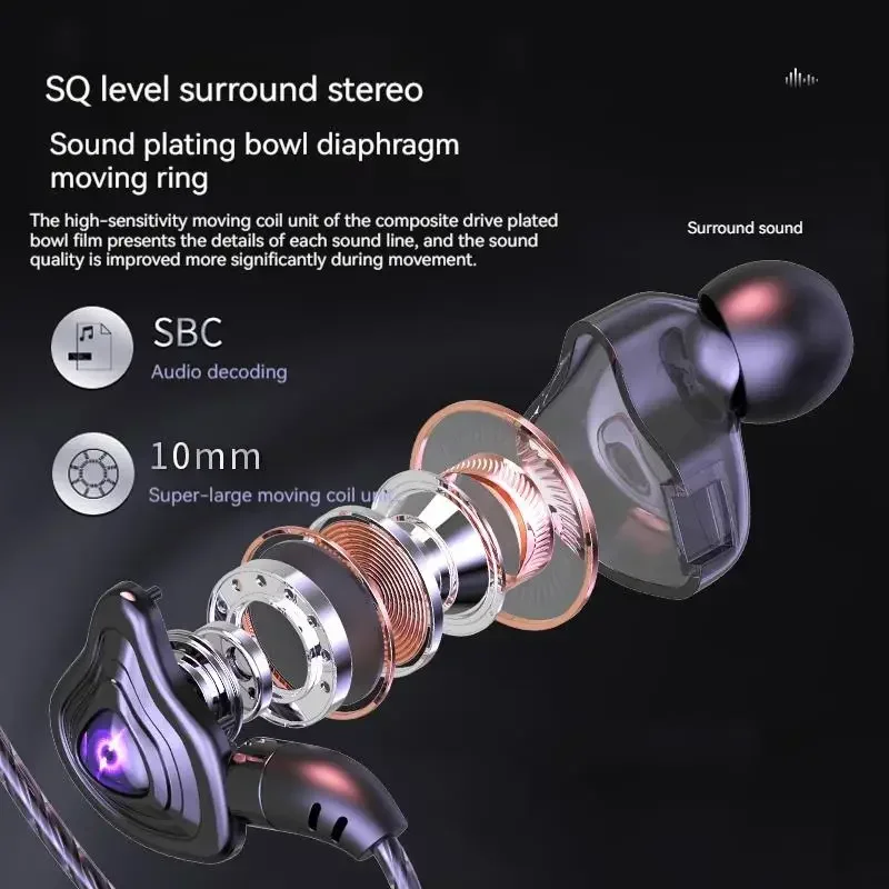 EARDECO 3.5 مللي متر السلكية سماعة HiFi جودة الصوت سماعات أذن سلكية في الأذن سماعات الأذن الحد من الضوضاء سماعة رأس رياضية مع هيئة التصنيع العسكري