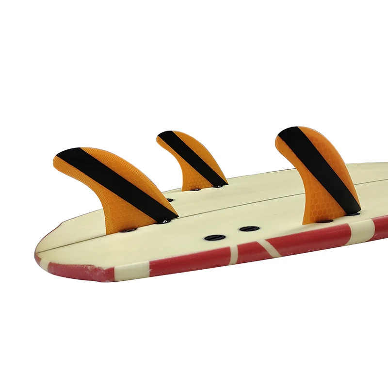 S/M Tri Fins UPSURF FCS pinne Stripe pinne per tavola da Surf fibra a nido d'ape Surf Thruster doppie linguette pinne accessori per il Surf Quillas