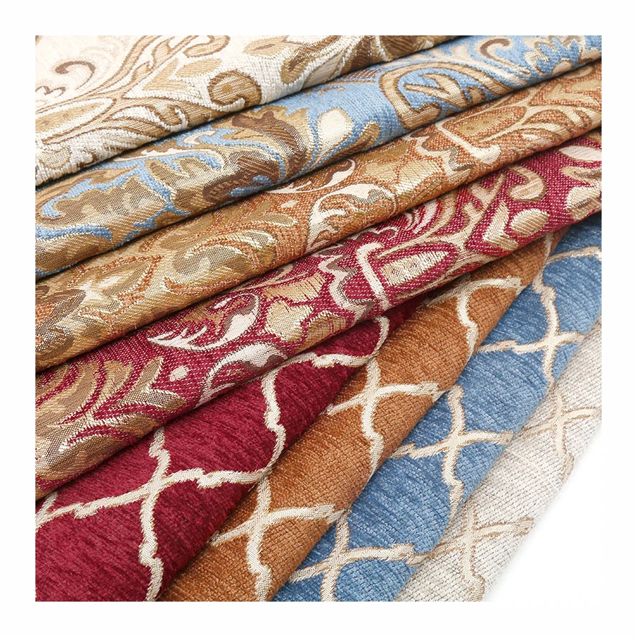 Jacquard Chenille Bankstof Europese Stijl Hoge Precisie voor Bekleding Woondecoratie Draperiehoezen per meter - afbeelding 2