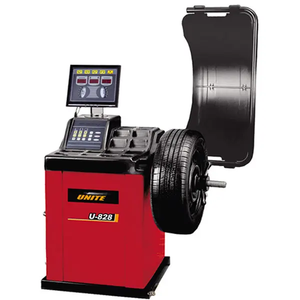 U-828 Automatic Calibration Computerised Wheel Balancer High Precise Wheel Alignment Balancing Machine