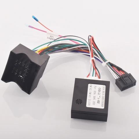 Автомобильный стерео жгут проводов, кабель-адаптер Android 16pin для BMW E46 E87 E65 E66 E67 с четырьмя замками