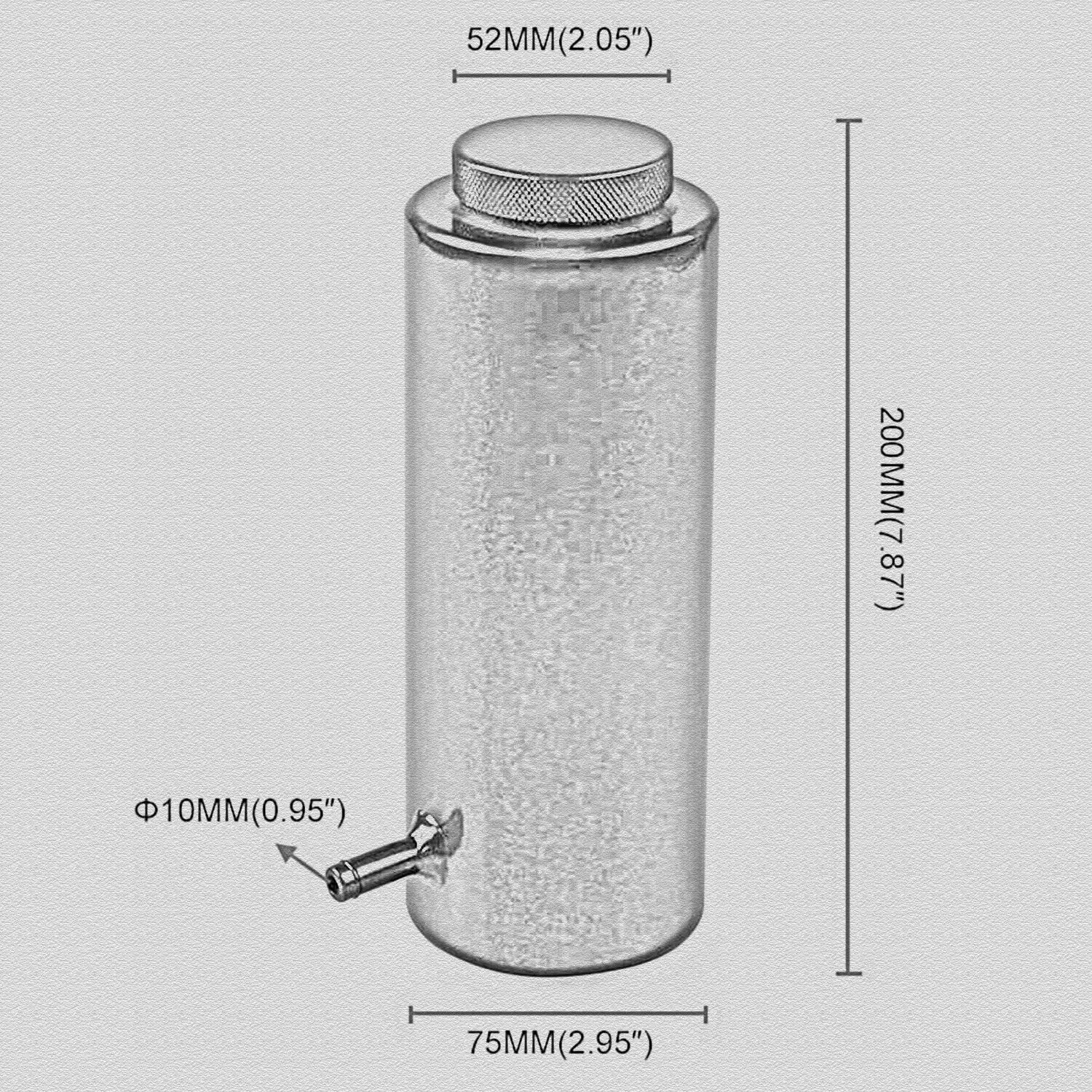 Universal Radiator Coolant Tank 800ml Coolant Expansion Tank Cooling Catch Bottle Overflow Reservoir Aluminum Car Styling