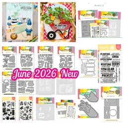 Waffle Flowers Postage Collage Gardening Stencil Seed Packet Metal Cutting Dies Stamps for DIY Handmade Scrapbook June 2026 New