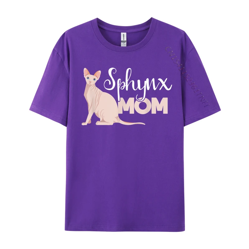 Hairless Sphynx Slogan Sphynx Mom Men 2024 Tops & Tees Cotton T Shirt Group Hairless Sphynx Slogan Sphynx Mom Tops Shirt