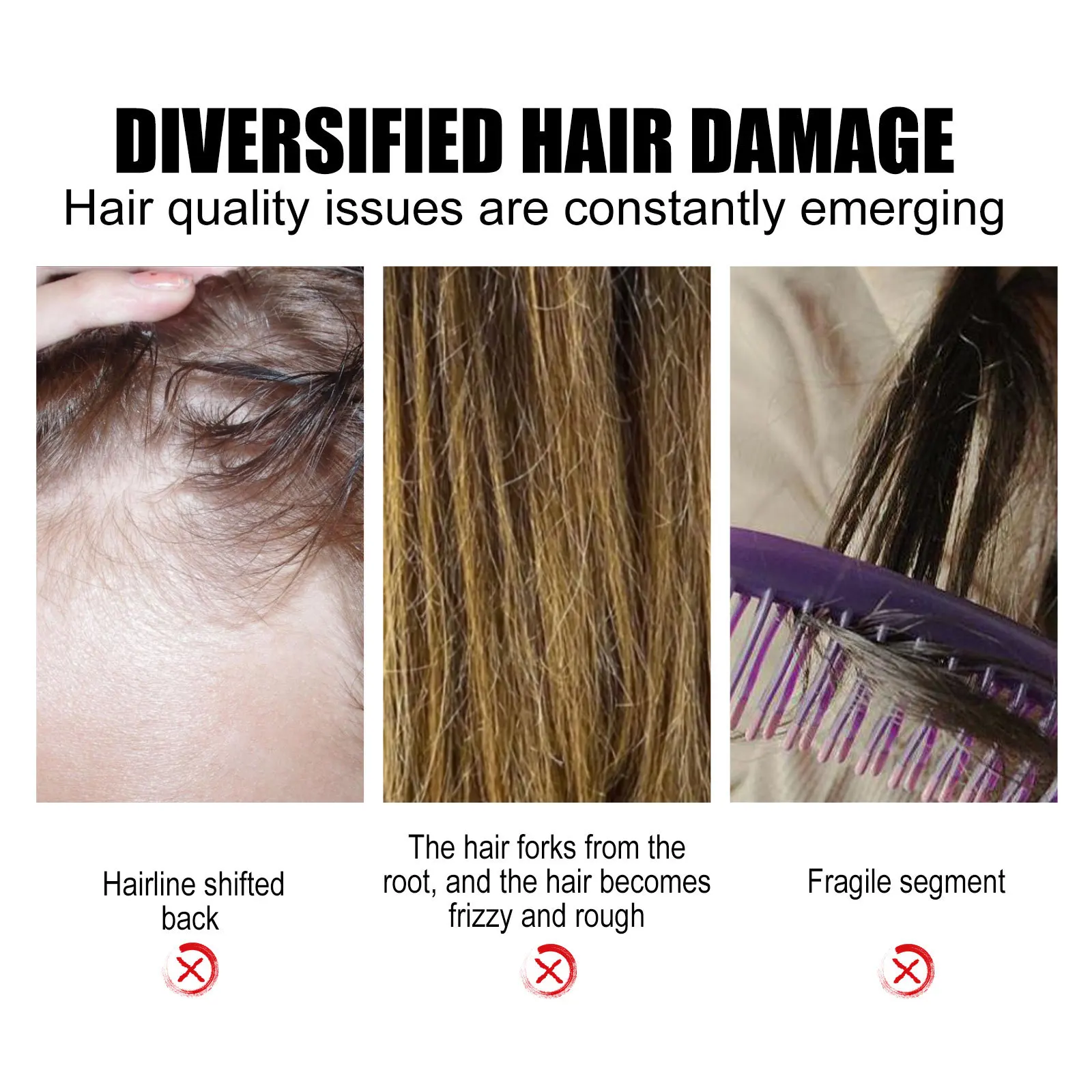 Rice Water Hair Spray - with Biotin,Keratin,Caffeine & Rosemary,Smooths Hair and Reduce Tangles,Add Hair Shine for All Hair Type