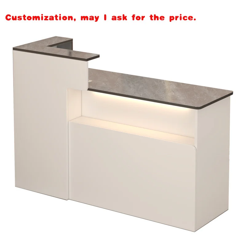 custom.Modern Simple Beauty Salon Reception Desks Company Front Desk Office Furniture Clothing Store Barber Shop Cashier Counter