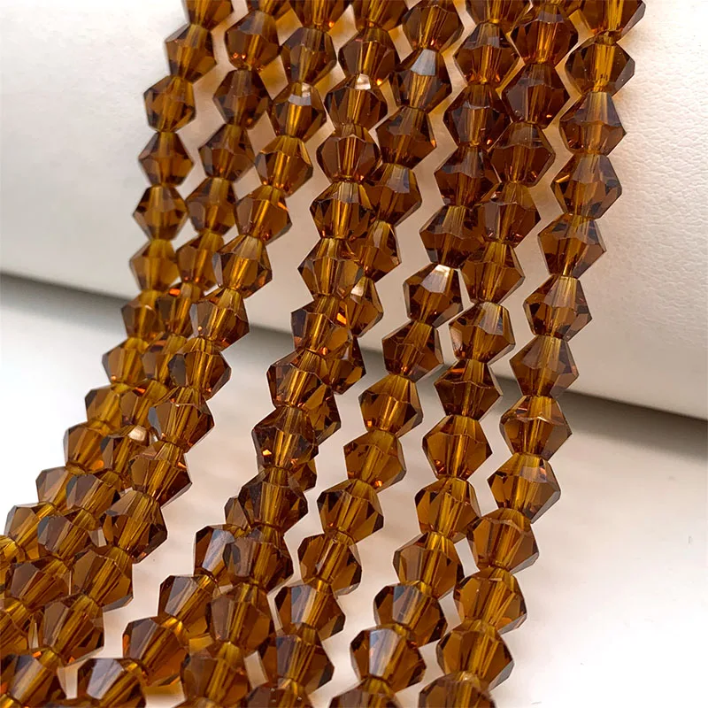 Colorful 3/4/6mm Austrian Crystal Double Cone Beads, Glass Beads, Bulk Spacer Beads, For Diy Needlework Jewelry Making,Wholesale image 3