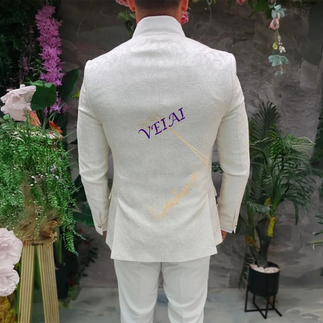 

CustomizedFashion Clothes Mens White Sherwani Indo-Western Straight Cut Long Blazer Festival Wear for Wedding Prom Xmas Party
