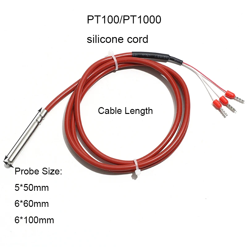 1PC PT1000 Type Temperatuursensor 3-Draad Waterdicht met Duu