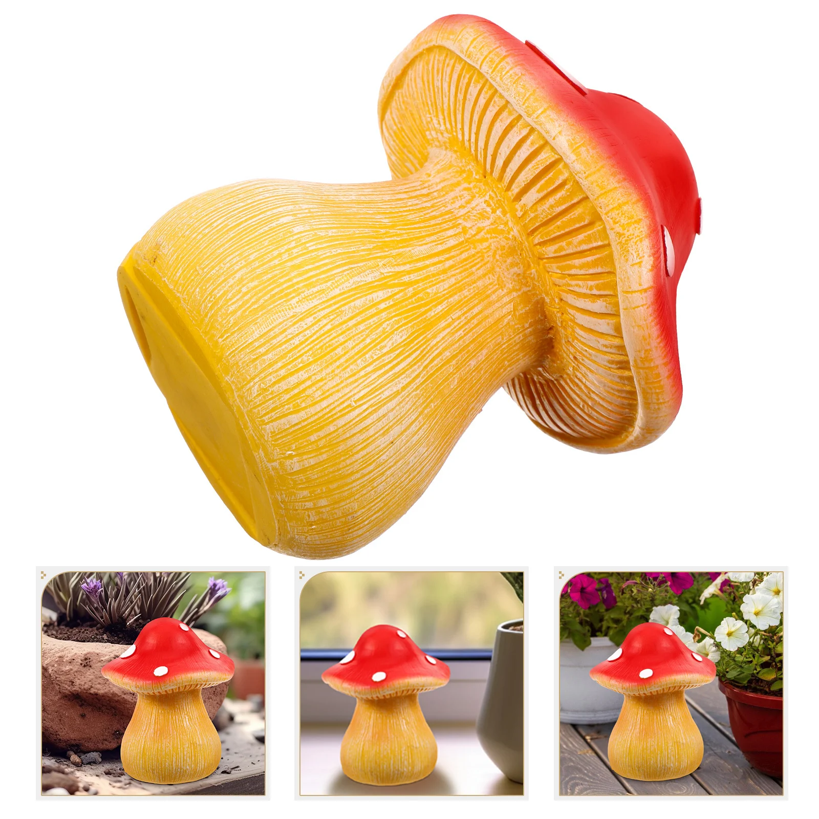 صندوق مفاتيح الفطر مقلد الراتنج مفتاح مخفي في الهواء الطلق حديقة الديكور تخزين للمنزل ساحة مخبأ قفل آمن الحاويات #5