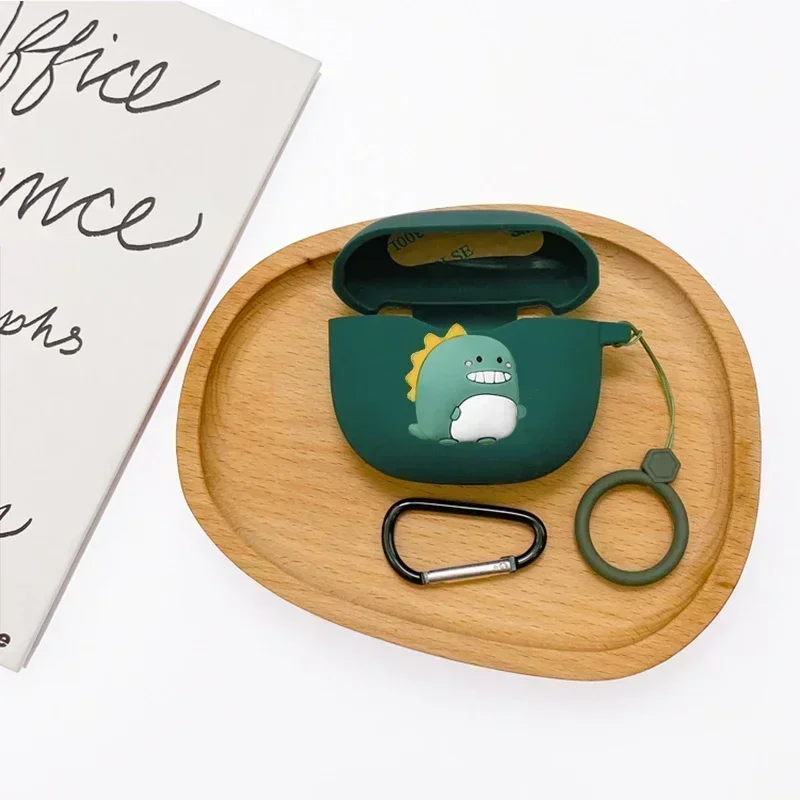 Cartoon Case For EDIFIER Lolli Clip / NeoDots / Air X Case Zero Clip cute dog/cat/flower Silicone Anti-drop Earphone cover shiny