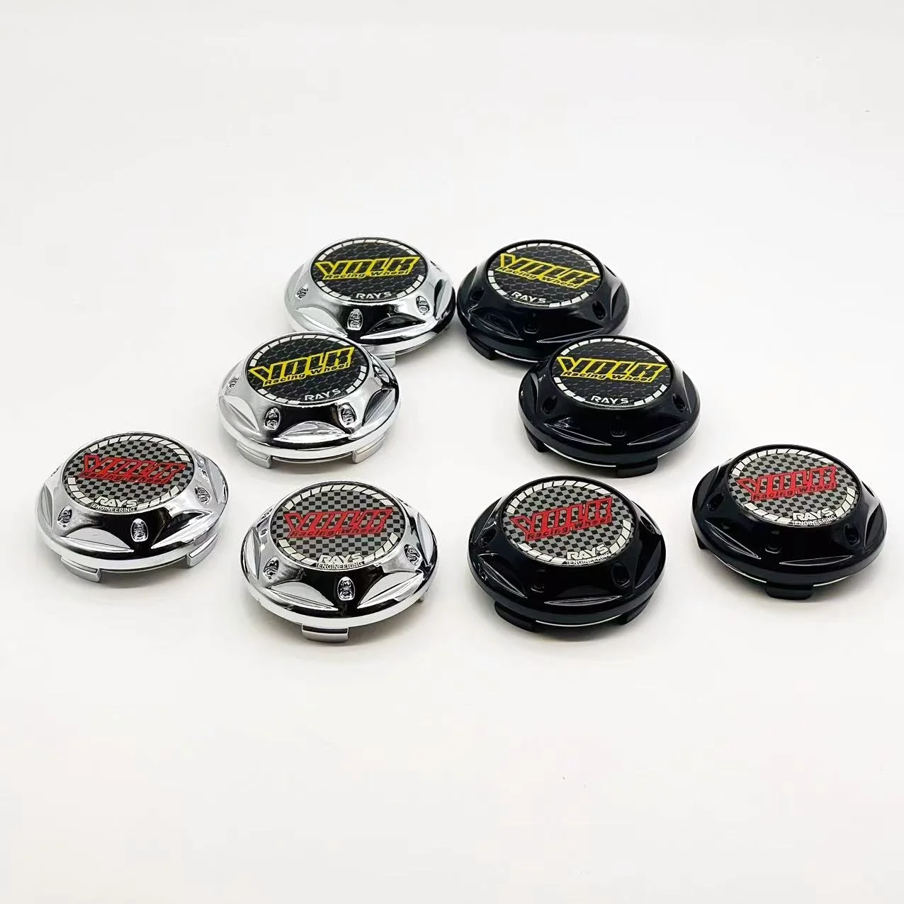 

4pcs/Lot 68mm High flower Cap Wheel Hub Cap Rim Cover For 45mm RAYS VOLK Sport Badge Emblem Sticker Styling Accessories