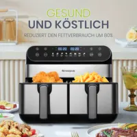 Freidora de aire 10L cesta doble 2400W