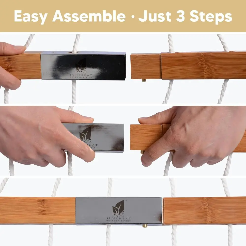 Outdoor Hanging Tree Hammock for Large Stand, Beige