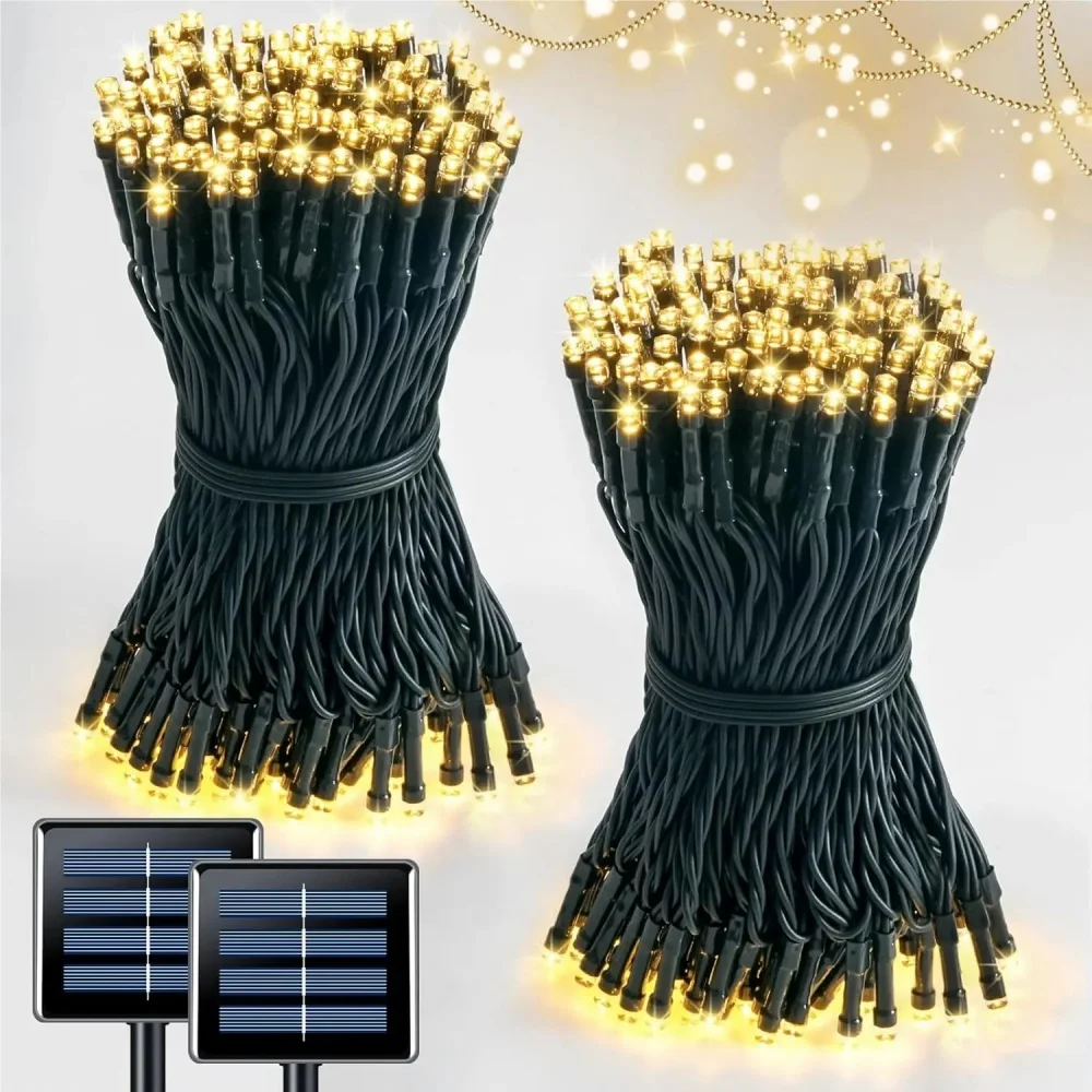 

Nice Waterproof LED String Lights,8 Modes Fairy Garden Lights, Outdoor Solar Lights Perfect For Yard Garden Patio Fence Tree Dec