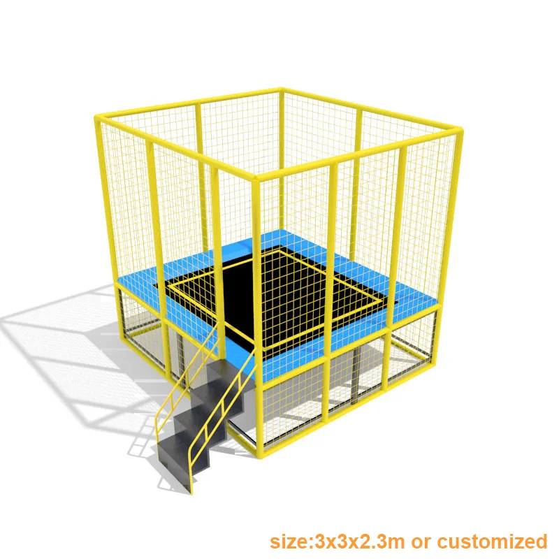 Commercial Grade Indoor Outdoor Trampoline Play Park Mini Fitness Trampoline Plastic PVC for Kids Factory Price Customizable