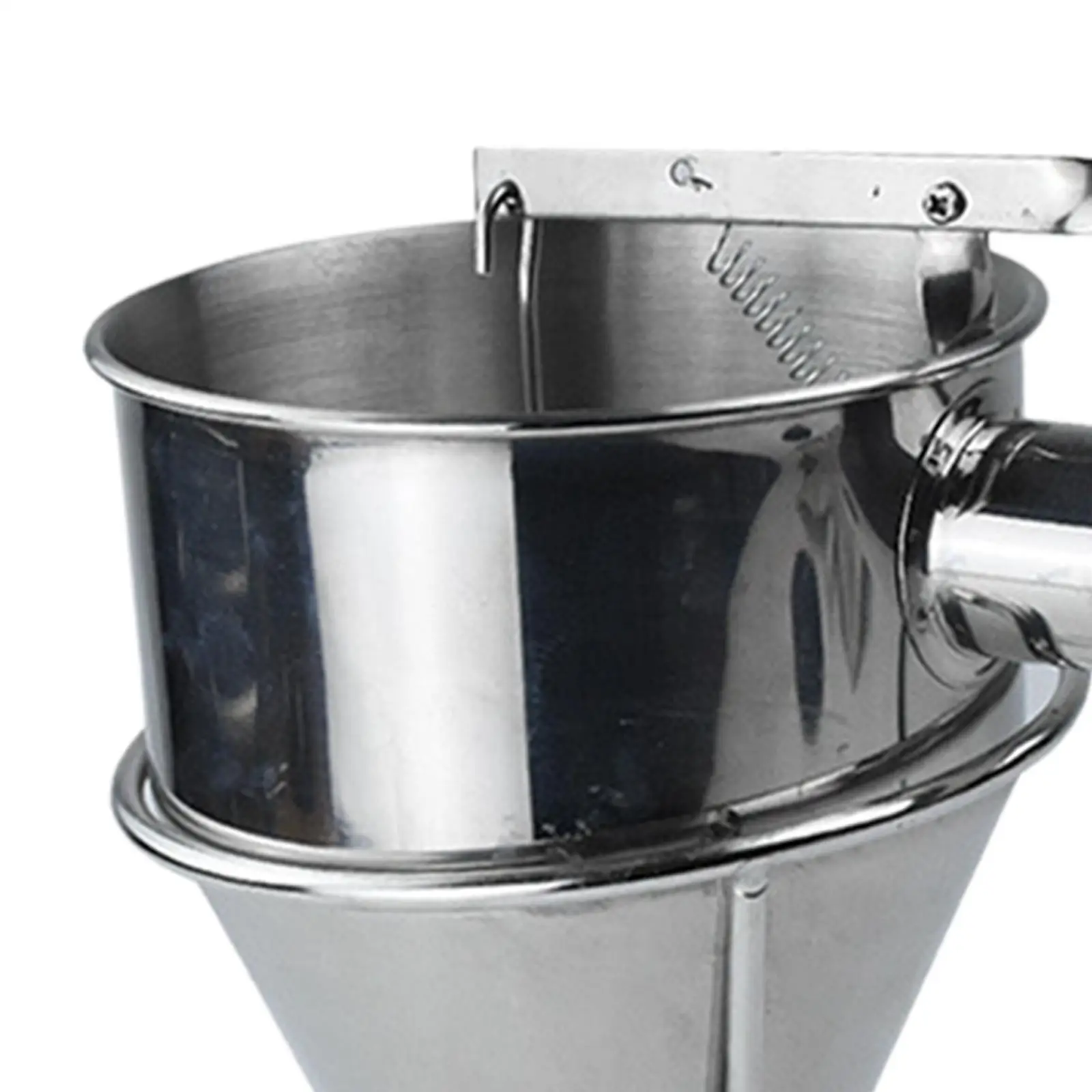 Commercial Kitchen Stainless Steel Funnel Adjustable Batter Dispenser with Handle for Cake Making and Sauce Control