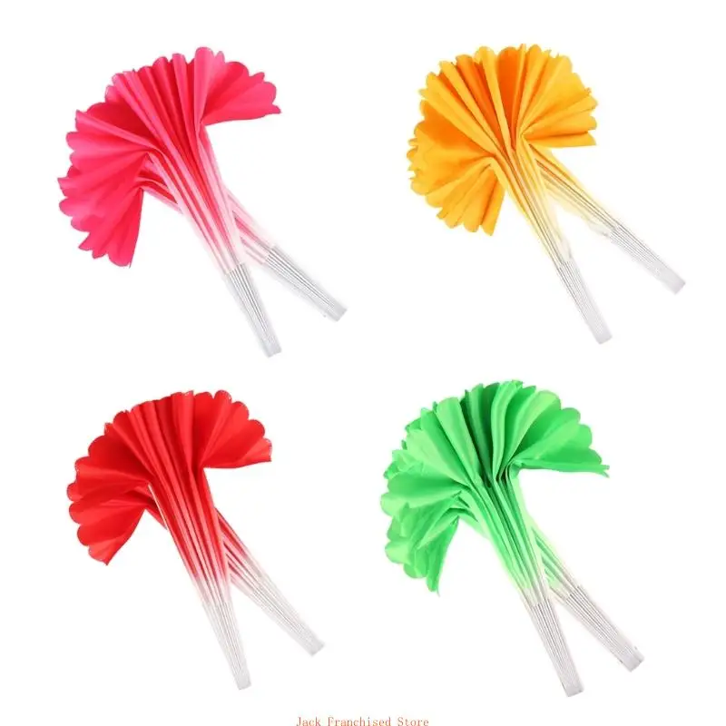 2PCS Foldable Fans Lightweight Chinese Folk Dance Fan Color Gradation Enhances Your Dance Moves