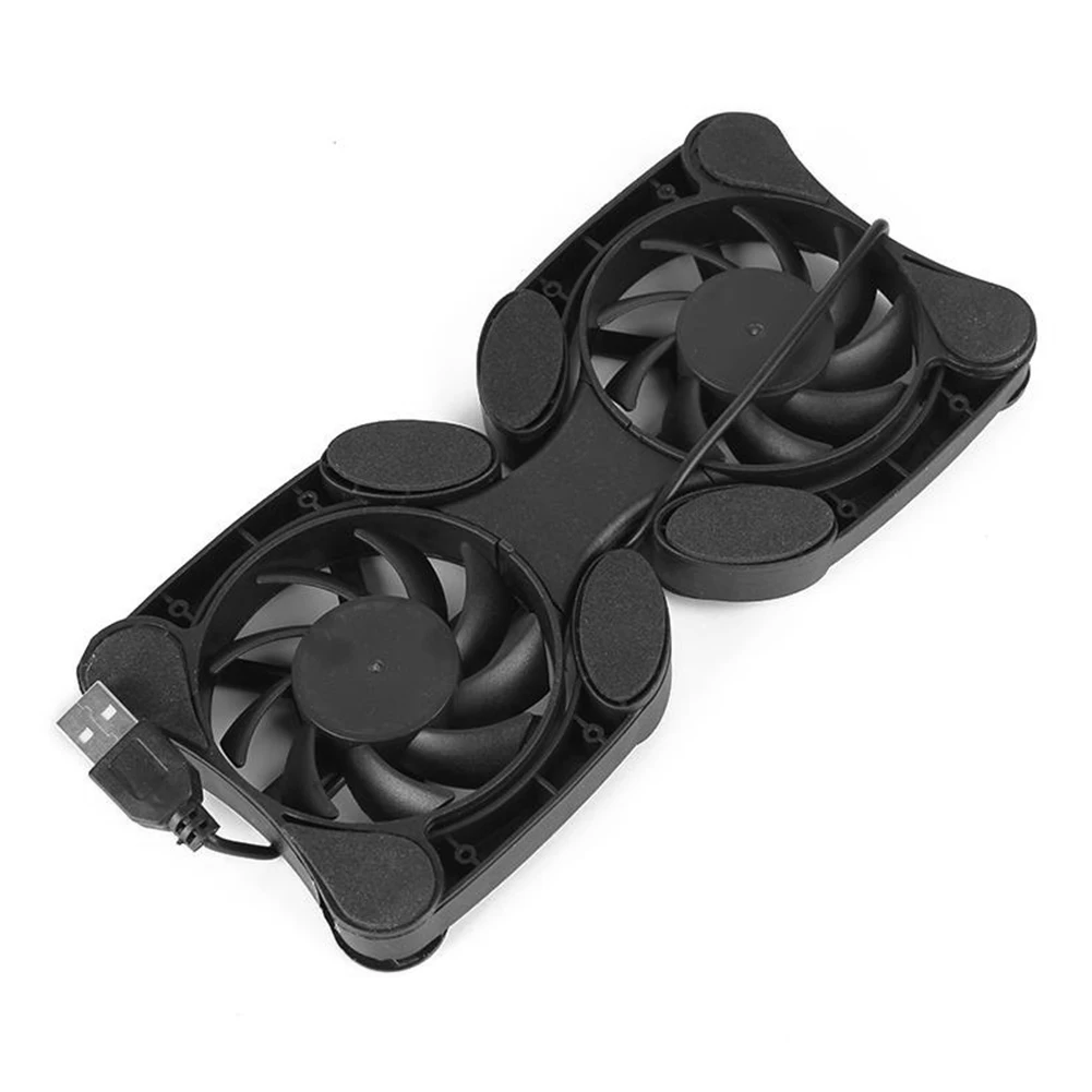 Portable Collapsible Laptop Cooler USB Powered Dual Fan Cooling Pad for Notebook