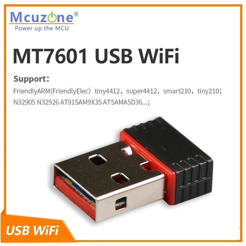 

USB Wifi ( Support Windows And Linux ) For AT91SAM9X5 AT91SAM9G10 ATSAMA5D3x, MT7601 Chipset N32905U1DN,N32926U1DN,NUC972DF62Y