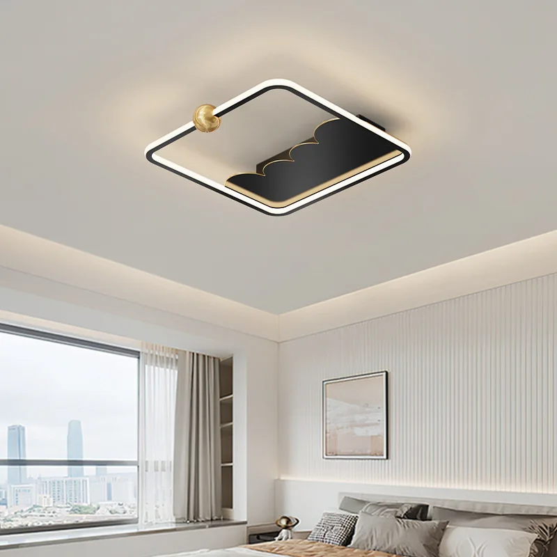 D living room chandelier modern ceiling minimalist designer ring dining room light north