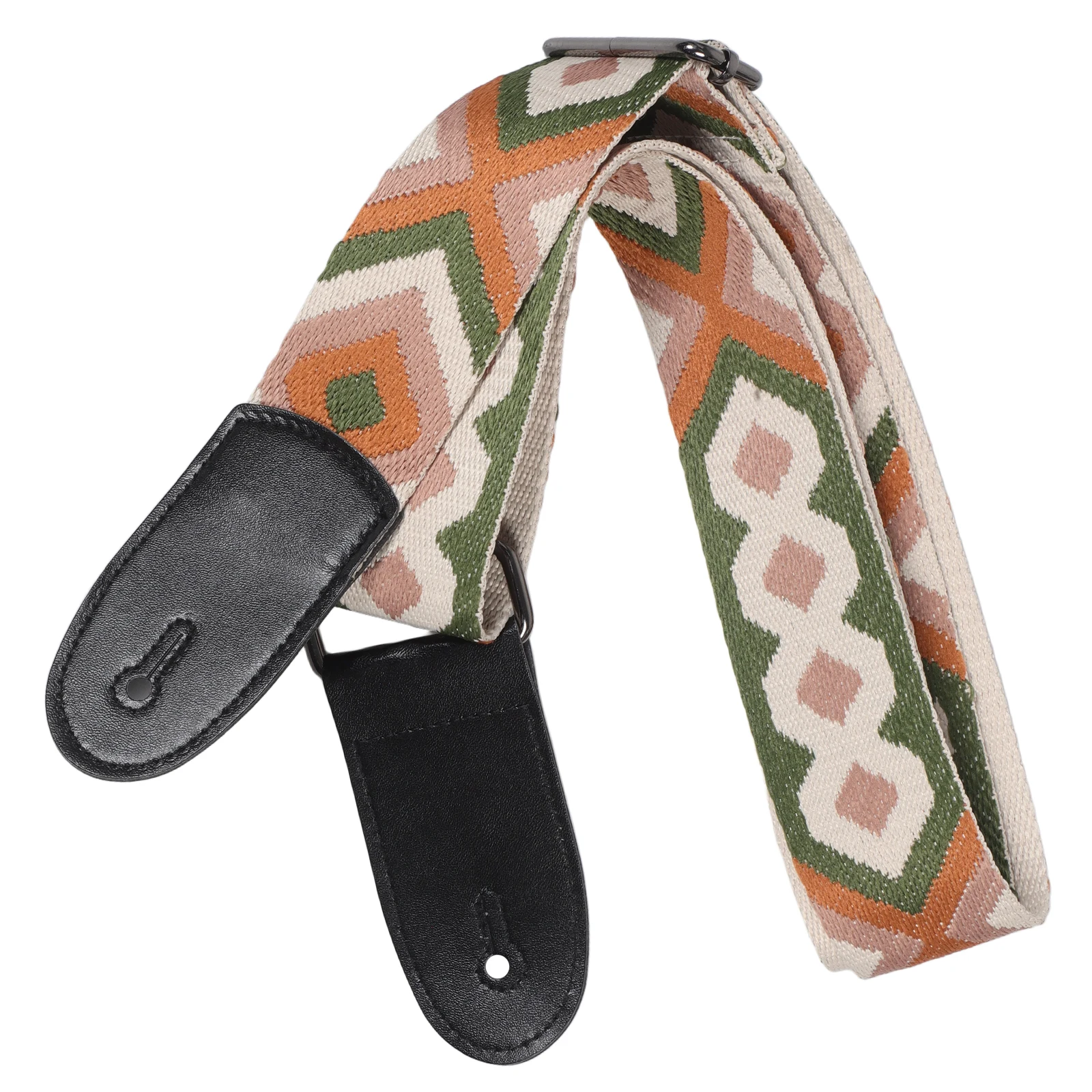 

Guitar Strap Bass Adjustable Straps Wide Decorative Cloth Belt Vintage Acoustic