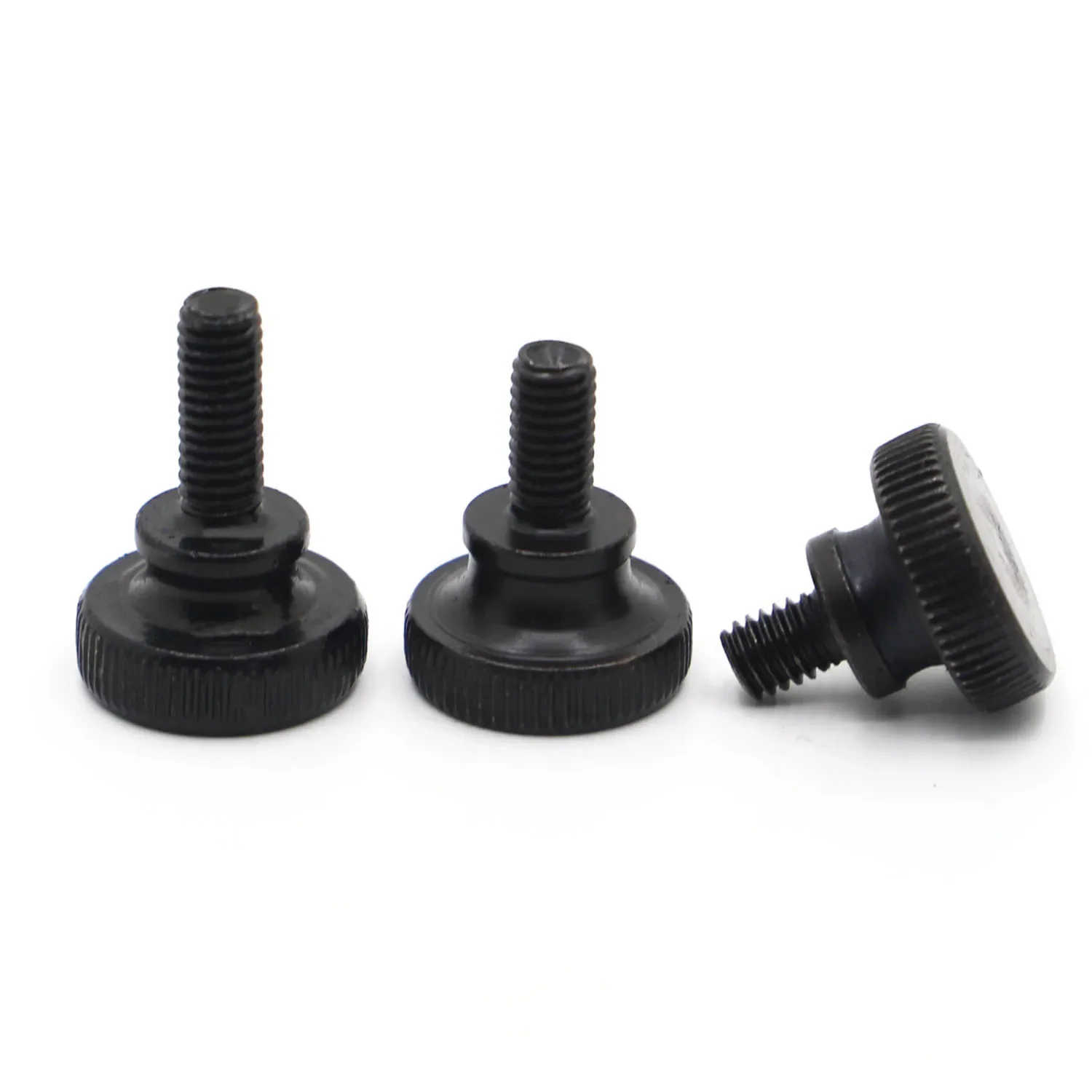 GB834 Black Steel Knurl High Step Head Hand Tighten Thumb Screw M3 M4 M5 M6 M8 M10 Curtain Wall Glass Lock Thumbscrew Adjust