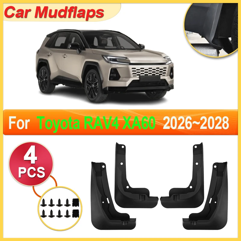 

For Toyota RAV4 Wildlander MK6 XA60 Accessorie 2026~2028 Car Mudguard Part Mudflap Tool Splash Fender Flare Cover Guard Auto Mud