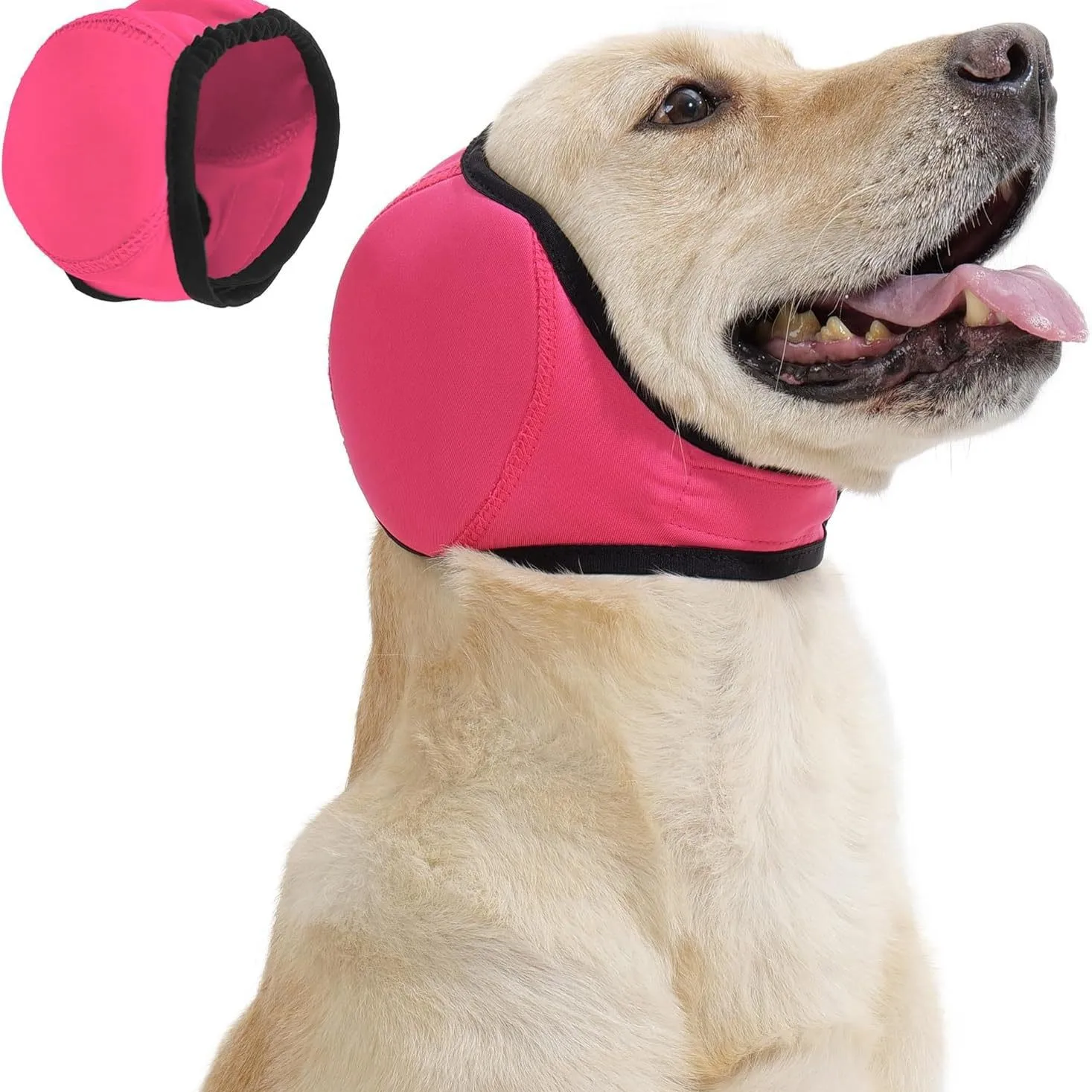 

Waterproof Dog Ear Muffs for Swimming & Grooming - Noise Cancelling Calming Hood for Pet Anxiety Relief & Shock Prevention