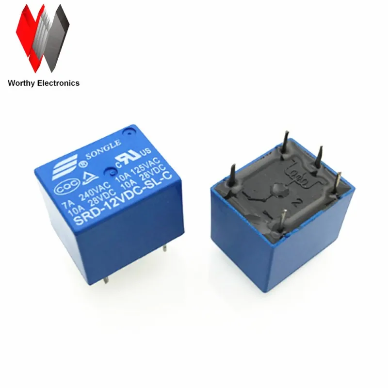 

Free shiping wholesale 10pcs/lot relay SRD-12VDC-SL-C