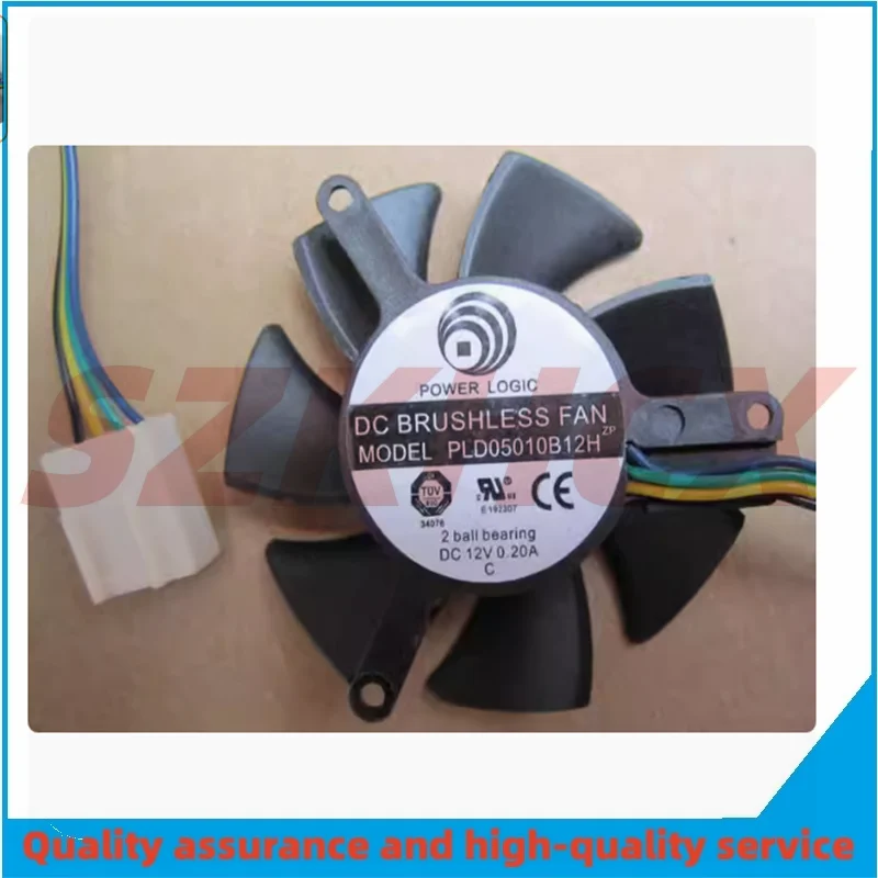 1PCS/LOT Power Logic PLD05010B12H DC 12V 0.20A 46 mm Dia. 39mm c.t.c 4-Wire Server Frameless Cooling Fan