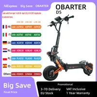OBARTER D5 Electric Scooter 12inch Vacuum Tire 2*2500W Motor 60-70km/h Max Speed Removable 35Ah Battery for 60-120km Super Range