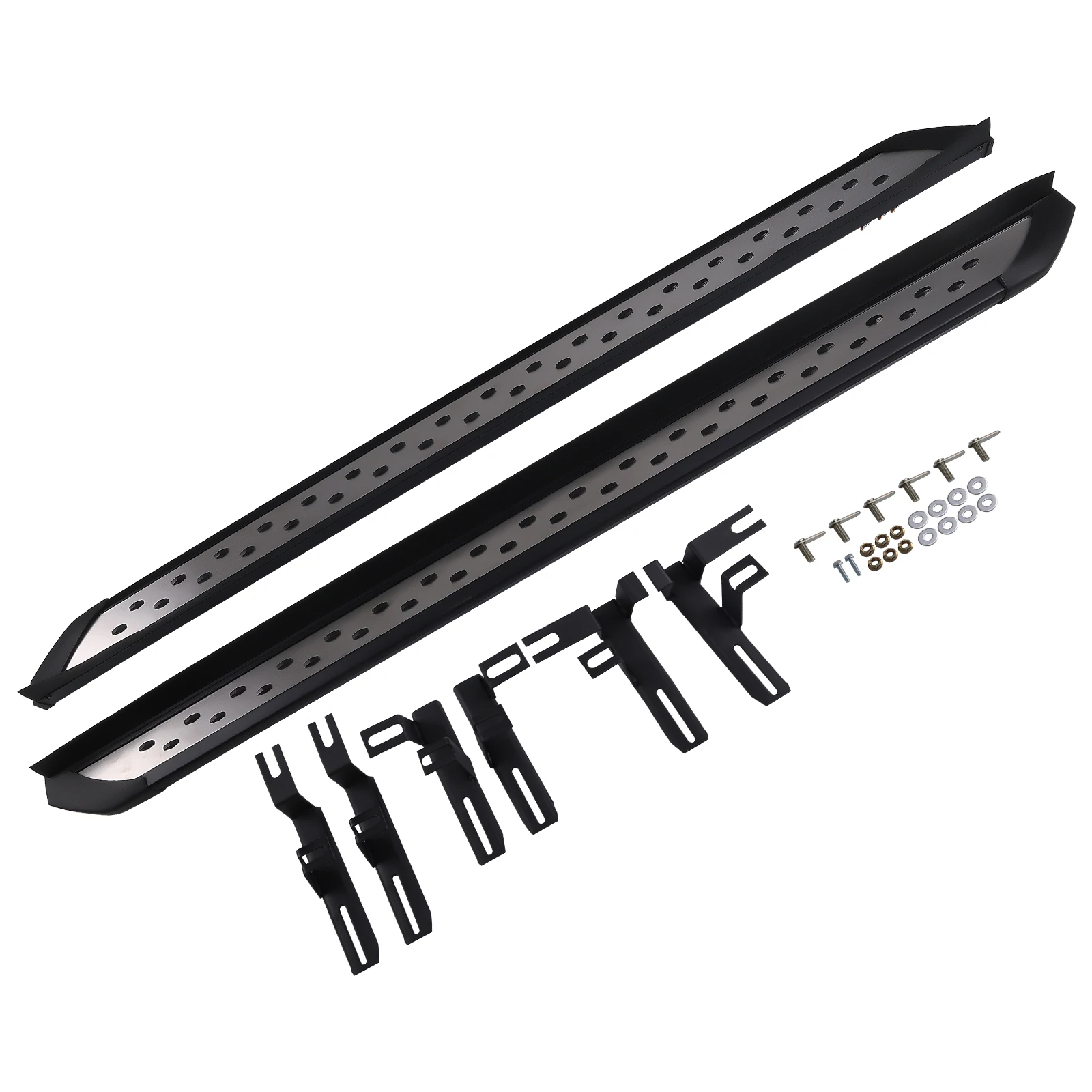 

Подножки (пороги) черные для Toyota RAV4 RAV4 Prime 19-23, нескользящие