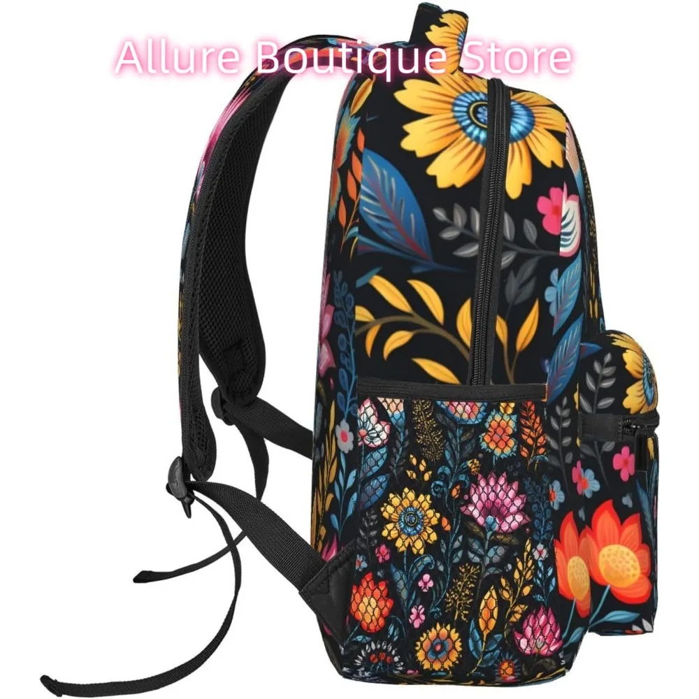 laptop bag back to school Classic Cute Flowers Lightweight Laptop Backpack Lightweight Multipurpose Travel Casual Daypack Unisex - view 3