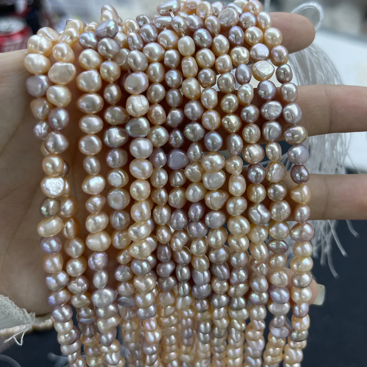 

Natural Freshwater 100%Pearls 7-8mm Baroque Cross Colors Pearls Punch Loose Beads for Jewelry Making DIY Necklaces Accessories