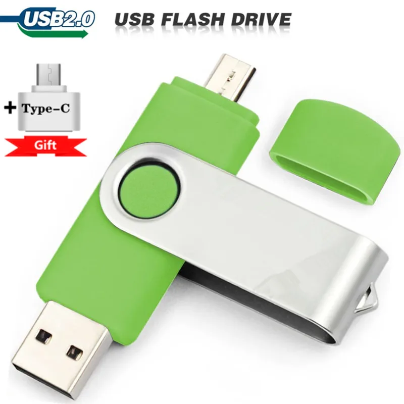 360 Rotate Type-C Usb Flash Drive Portable Pen Drive Practical Capacity 64gb 32gb 16gb 8gb 4gb Flash Memory Stick Key Pendrive