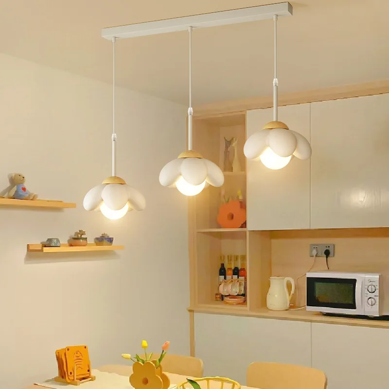 

Children's Romantic Flowers Pendant Lamps Kids Room Light bedroom Restaurant G9 LED Hanging Lights Boutiques home deco Lighting